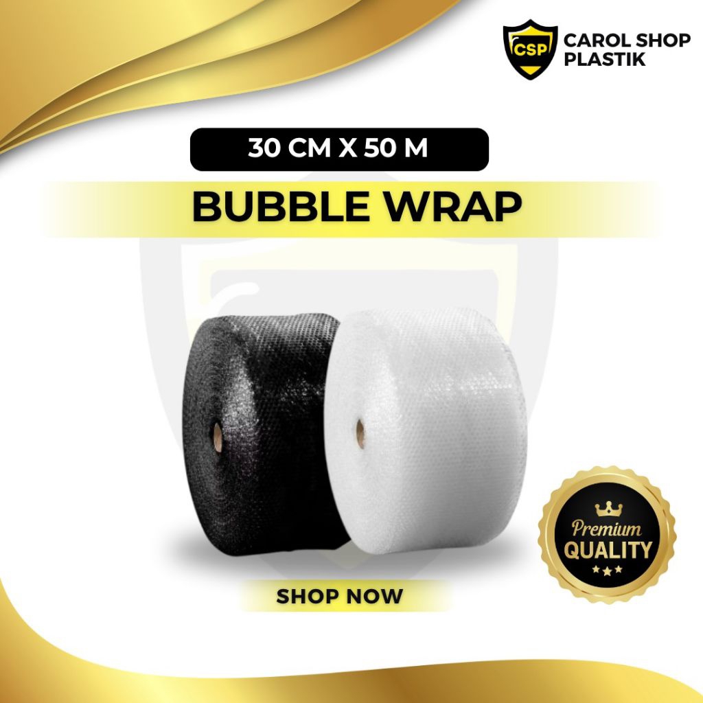 

BUBBLE WRAP Hitam Putih | 30 CM | murah meriah