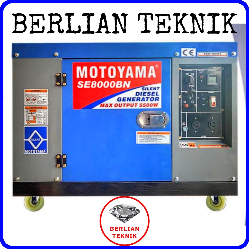 Diesel Generator Silent Genset Solar Motoyama SE 8000 BN / 5500 Watt