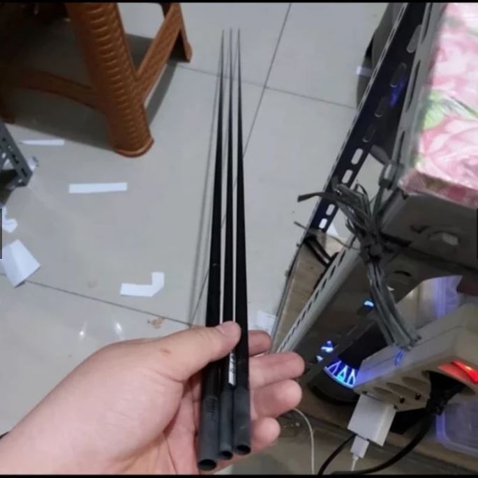 bahan carbon blank joran 120 cm new kilap hollow label putih 120 centimeter