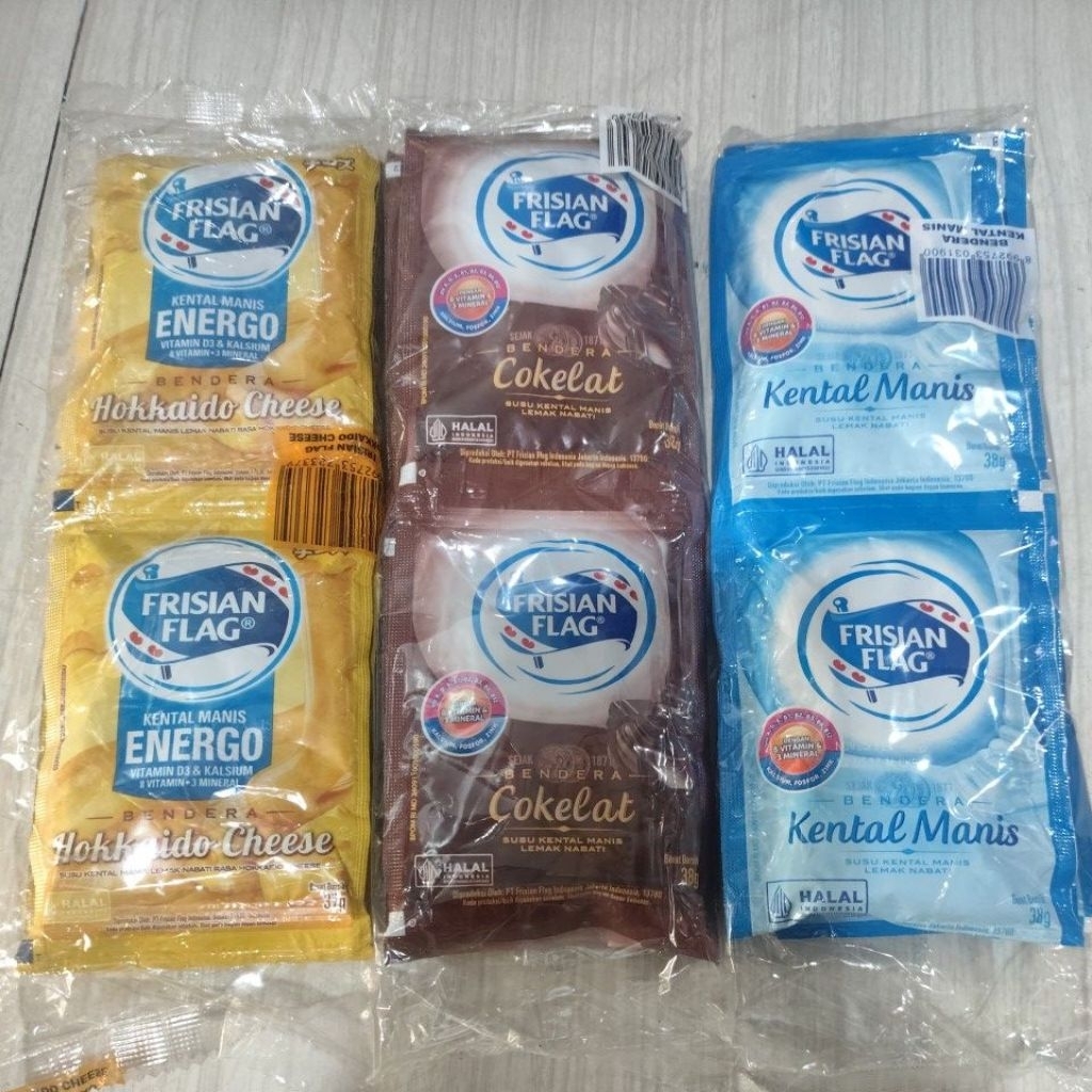 

Susu sachet bendera per pak isi 6 pcs