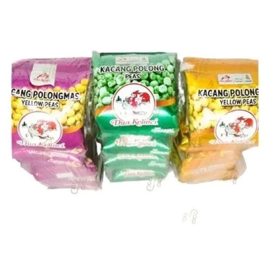 

( Perpack isi 10) Kacang POLONG Dua Kelinci Renceng 10 x 14Gr