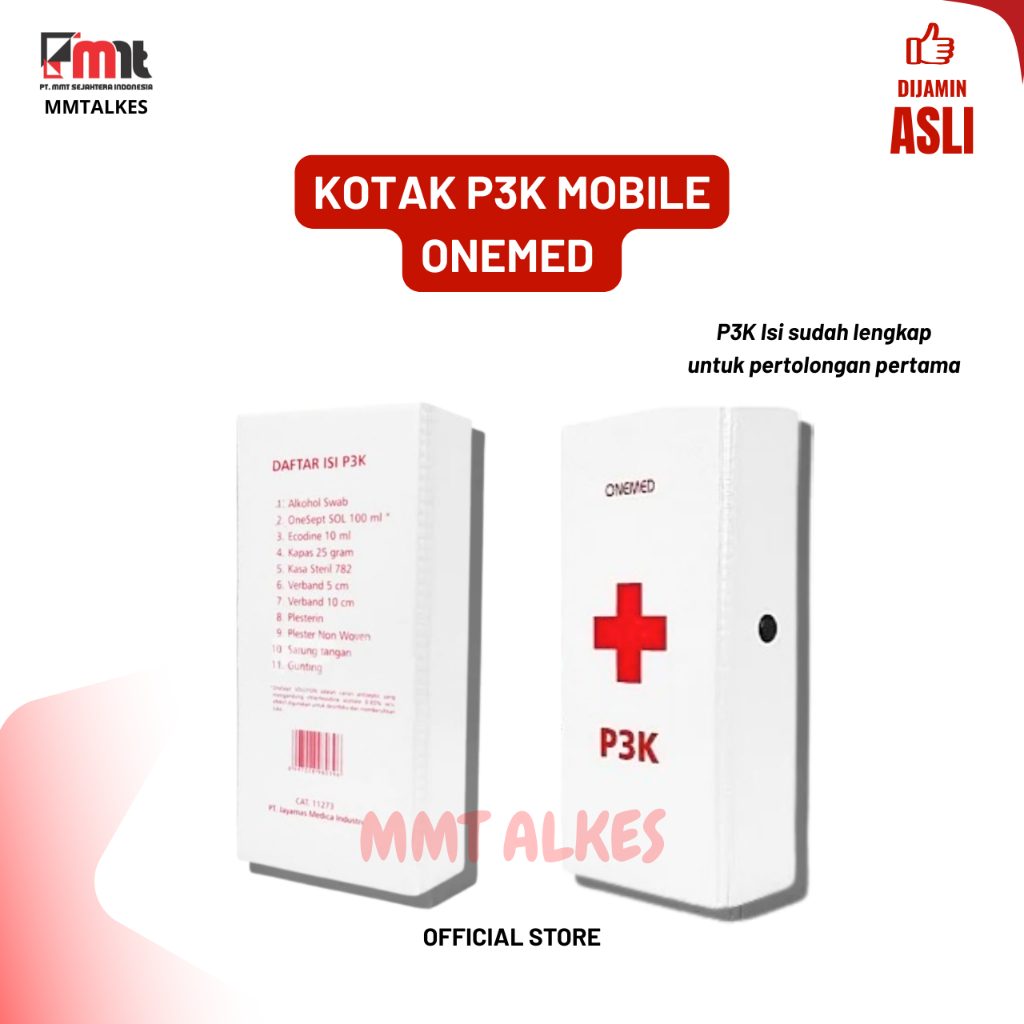 Kotak p3k + isi ONEMED / P3K isi Lengkap