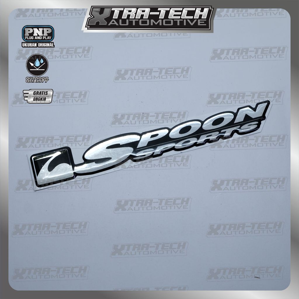Emblem timbul honda spoon sport / emblem spoon honda