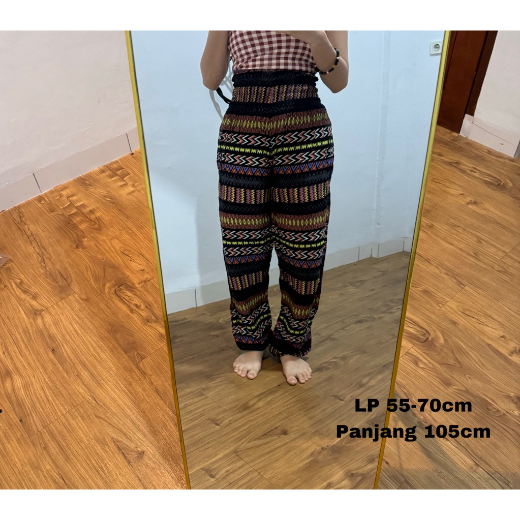 SYLDERUS | Celana Kulot Panjang Bali Rayon Motif Etnik