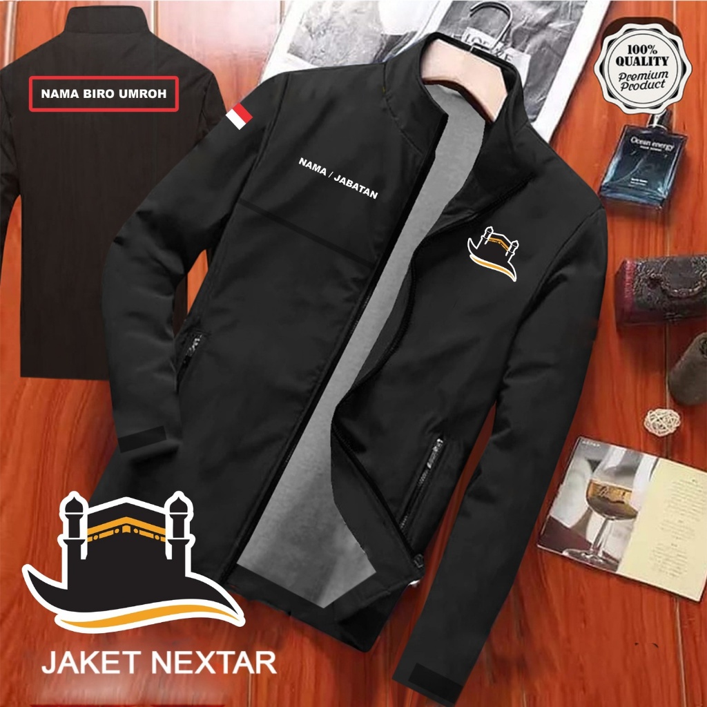 JAKET NEXTAR BIRO UMROH / JAKET NEXTAR TANPA KERUT / JAKET CUSTOM SABLON BIRO UMROH / BISA REQUEST S