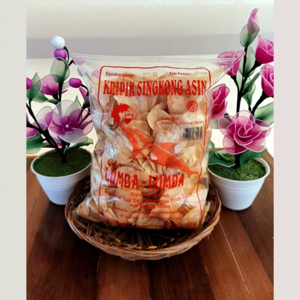 

Keripik Singkong Asin & Manis Netto 500gr Cap Lumba Lumba