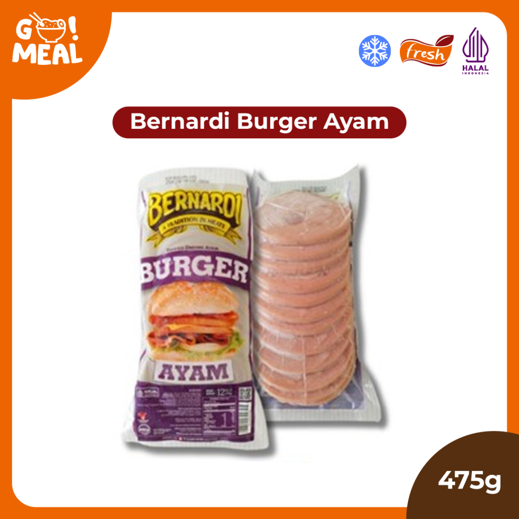 

Bernardi Burger Ayam/ Beef Patties Daging Ayam/Berat 475 gram