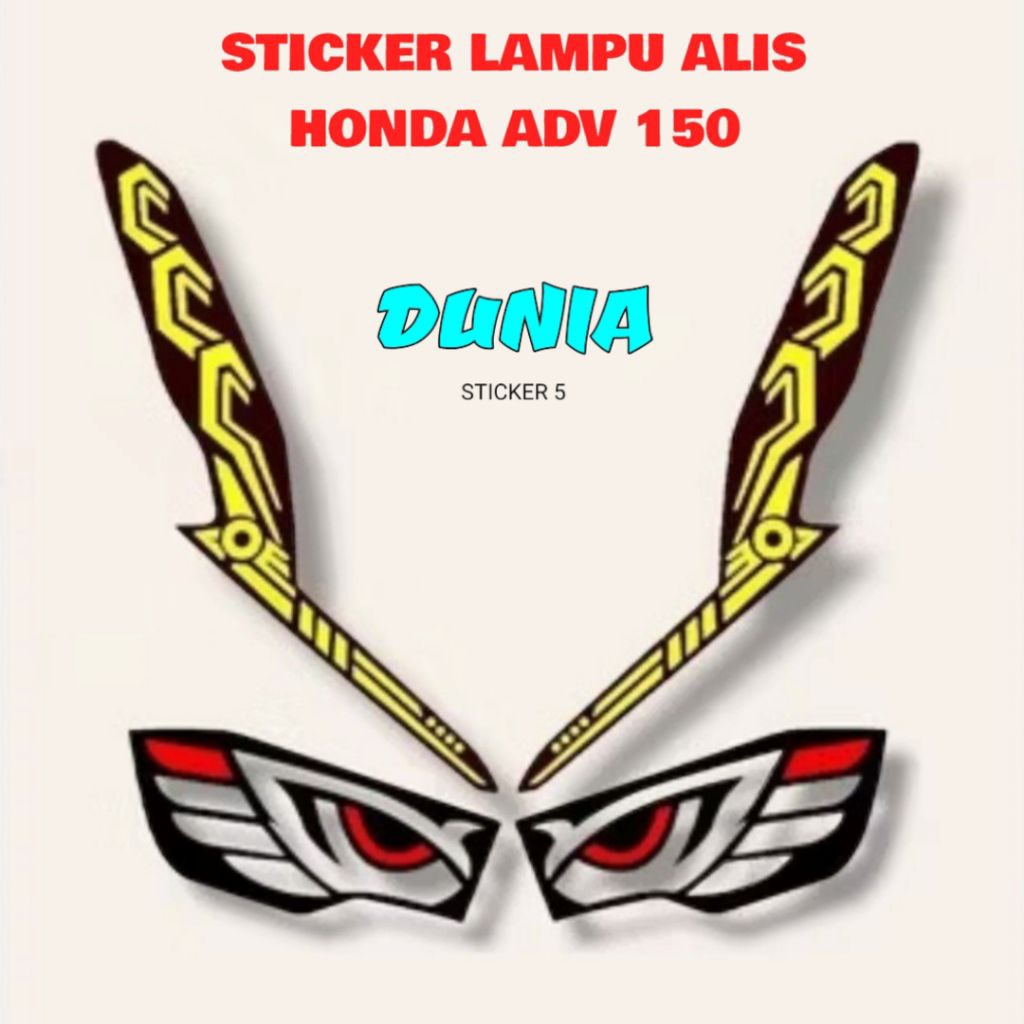 Sticker variasi lampu alis honda adv 150