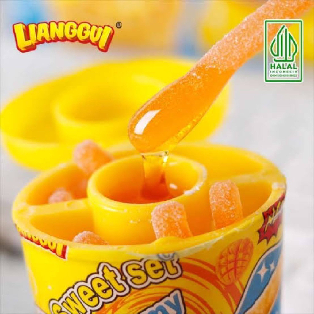 

lianggui sweet set gummy candy - lianggui permen jelly celup - lianggui yupi celup