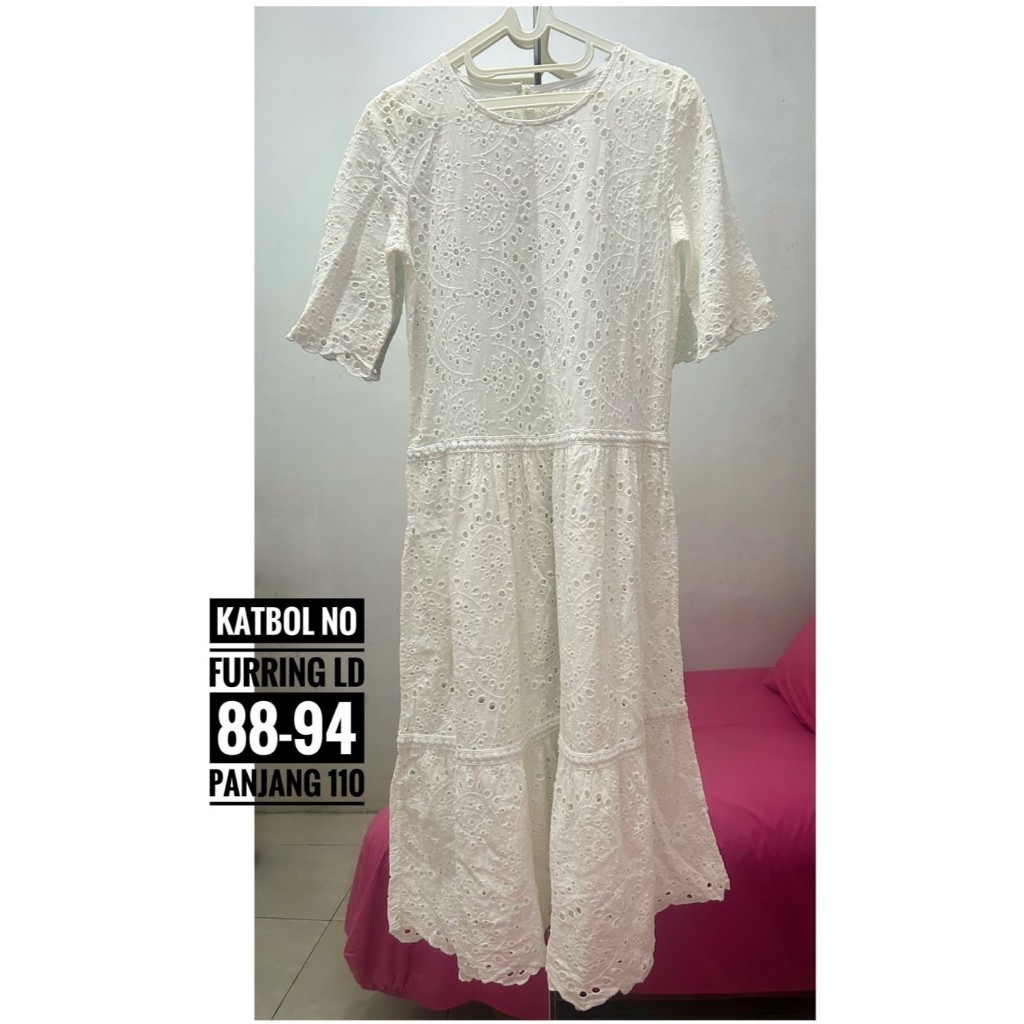 Preloved Dress Overall OL Jumpsuit Kimono Oversize Smoke Brukat Blezer Prada Linen Katun Poplin Poly