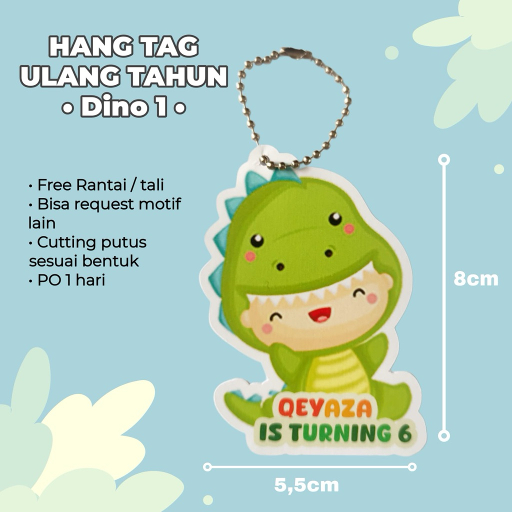 HANG TAG ULANG TAHUN ANAK / BIRTHDAY HANG TAG /  HANG TAG CUSTOM / HANG TAG HAPPY BIRTHDAY (15PCS)