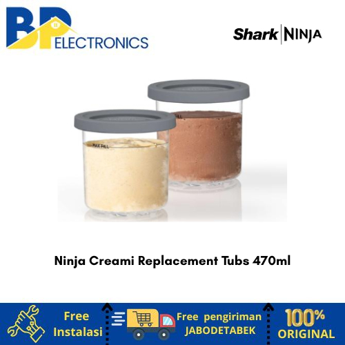 

Ninja Creami Replacement Tubs 470ml Ninja Ice Cream Tub