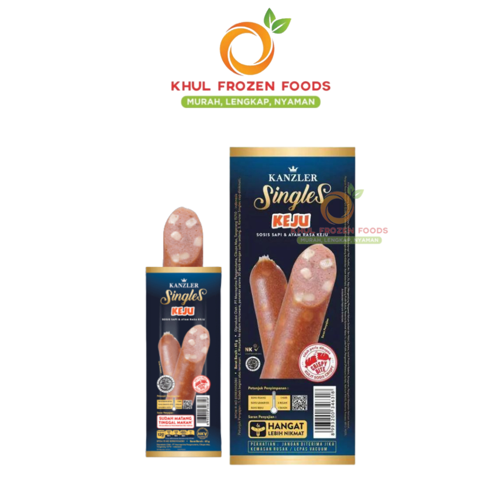 

Kanzler sosis Beef Singles Keju 65Gr / KANZLER / Sosis isi keju / Sosis instan / Ready to eat / Siap makan