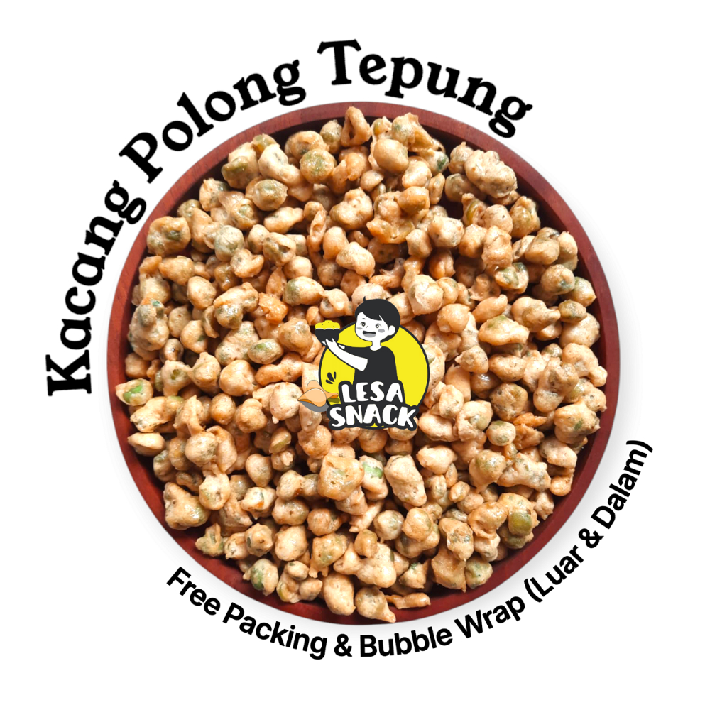 

[LESA SNACK] Kacang Polong Tepung Krispi Cemilan Camilan Grosir Snack Rasa Asin Gurih Lokal Termurah