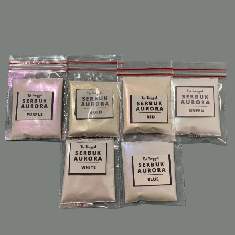

KODE I32D Serbuk Pigmen Aurora 3 gram PAKET ISI 6 Plastik Glitter Powder Gliter Eceran Resin Pernak Pernik Bubuk Padat Padatan DIY Kerajinan Kesenian Art Prakarya Seni Perlengkapan Peralatan Kilau Craft Crafting Warna Paint Painting Blimbing Indah Sablo