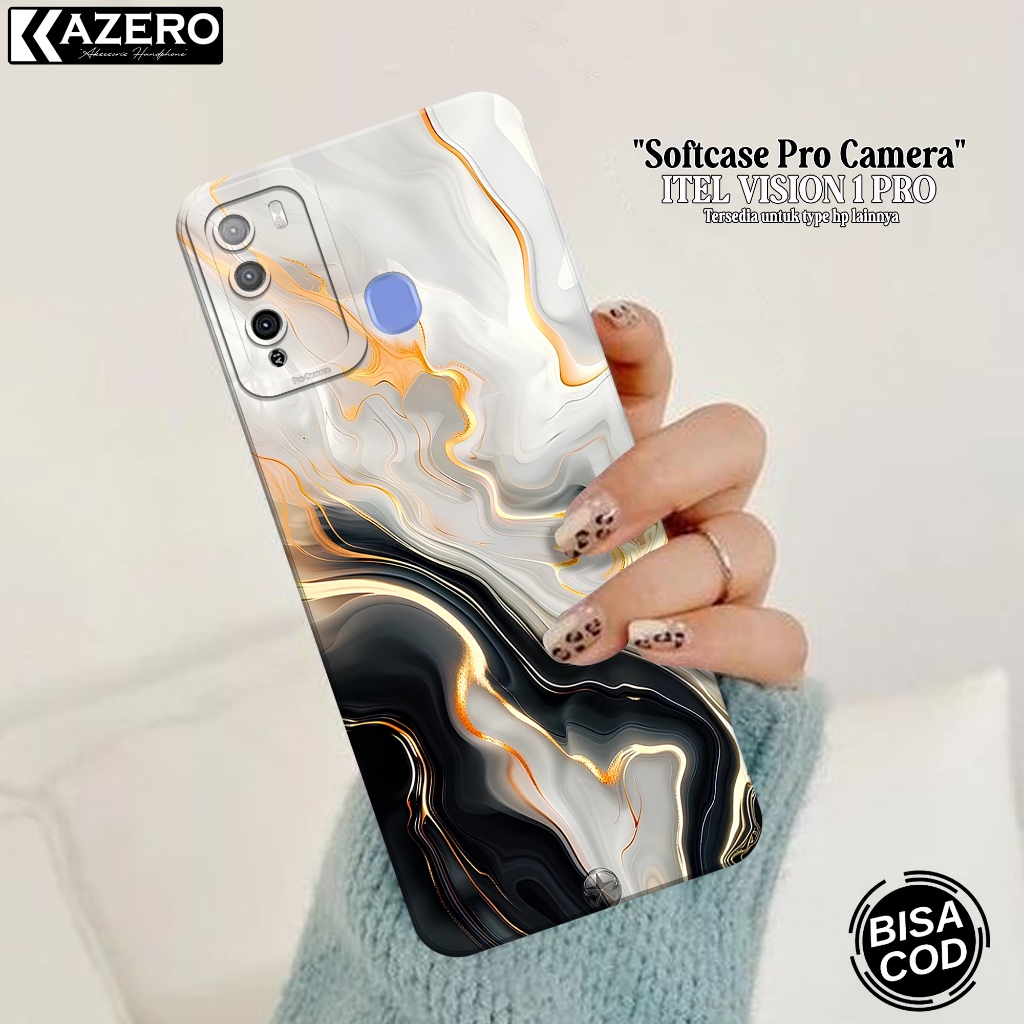 Case Hp Itel Vision 1 Pro - Fashion Case Abstrak - Pro Camera - Softcase - Softcase Itel Vision Pro 