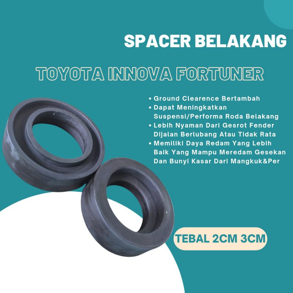 Karet Tatakan Per Keong Belakang Innova Fortuner 1 Set / 2 Pcs