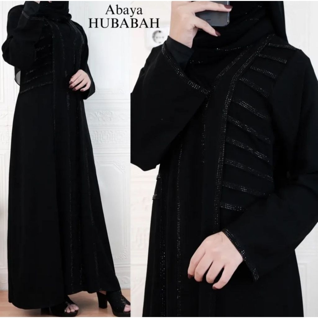 Abaya Hubabah Abaya Hitam Busui Abaya Jetblack Gamis Saudi Maxi Dress Party Gamis Fashion Muslim