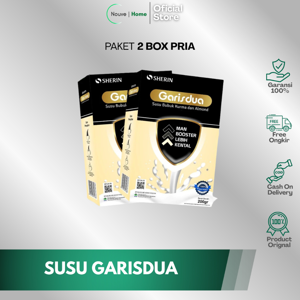 

[ PAKET 2BOX] - SUSU GARIS 2 PRIA - "Maksimalkan Kesuburan Anda, Wujudkan Impian Menjadi Ayah dengan Mudah! Susu Garisdua PRIA Etawa Premium PROMO BUNDLING PROMIL 2 PCS