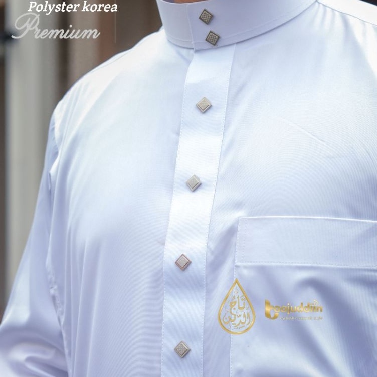 KODE M62X Jubah Gamis Pria Saudi Style Alharamain Polyester Korea Kancing Premium Exclusive Jubah Sa