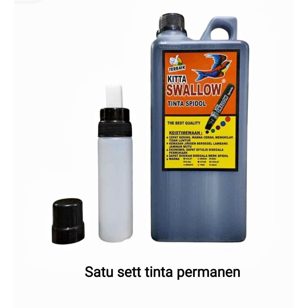 

Tinta spidol permanen warna hitam 1 Liter
