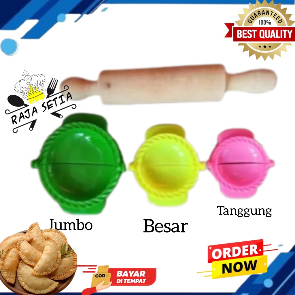 Rolling Pin dan Cetakan Pastel 1 Set Jumbo Besar dan Sedang