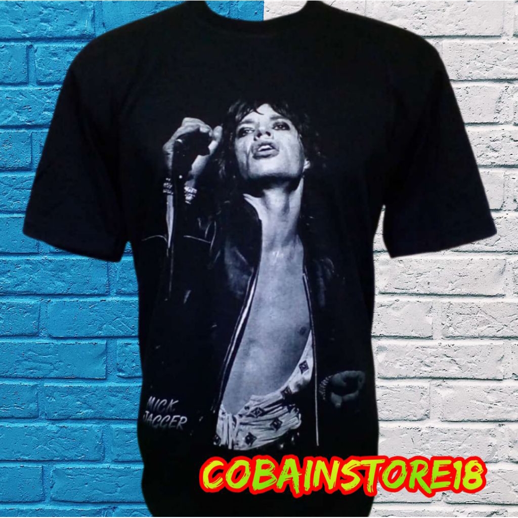Kaos MICK JAGGER / Kaos Distro Built Up / 100% Katun Combed 24s Reaktid / Kaos Pria Wanita / TShirt 
