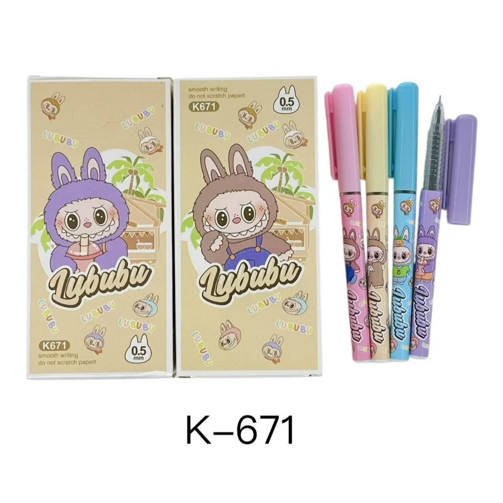 

1 LSN / 12 PCS GEL PEN APEL iPEN K-671 LUBUBU
