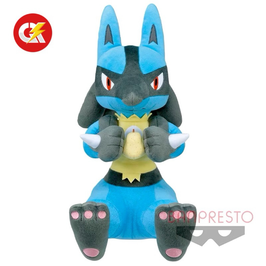 Boneka Plush Size Jumbo Pokemon Lucario Mogu Mogu Series Original Banpresto