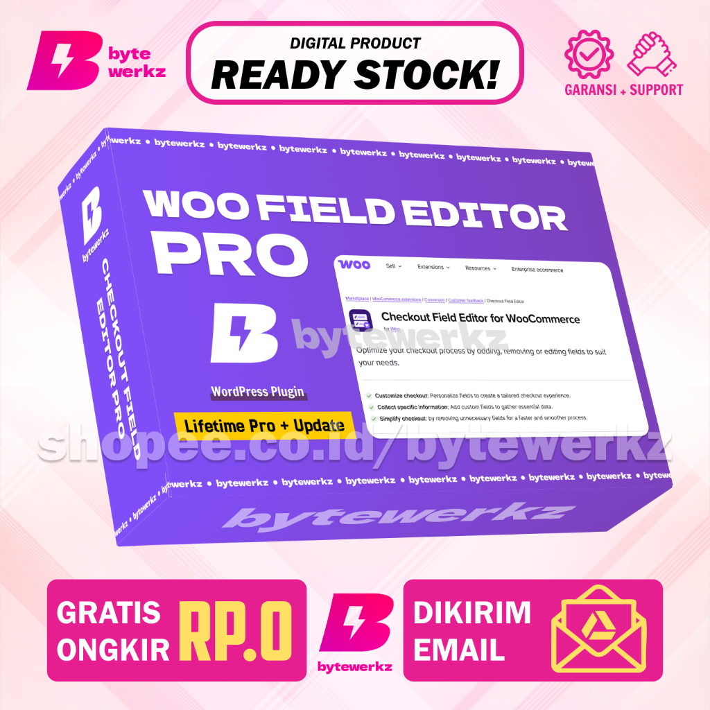 WOOCOMMERCE CHECKOUT FIELD EDITOR PRO WP - WORDPRESS PLUGIN PRO - LIFETIME UPDATE
