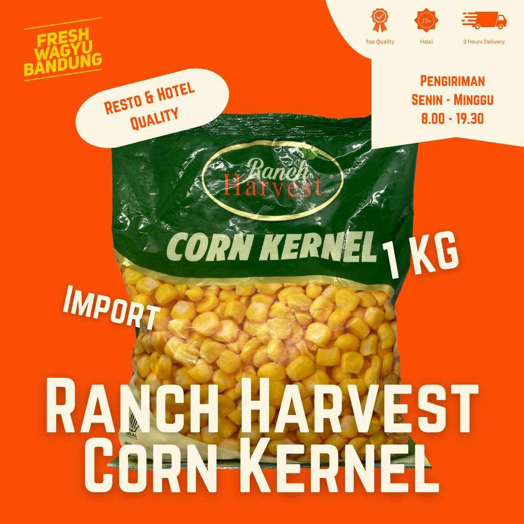 

NOB JAGUNG PIPIL MANIS PREMIUM IMPORT FROZEN SWEET CORN KERNEL 1KG - pipil sudah dipotong cut