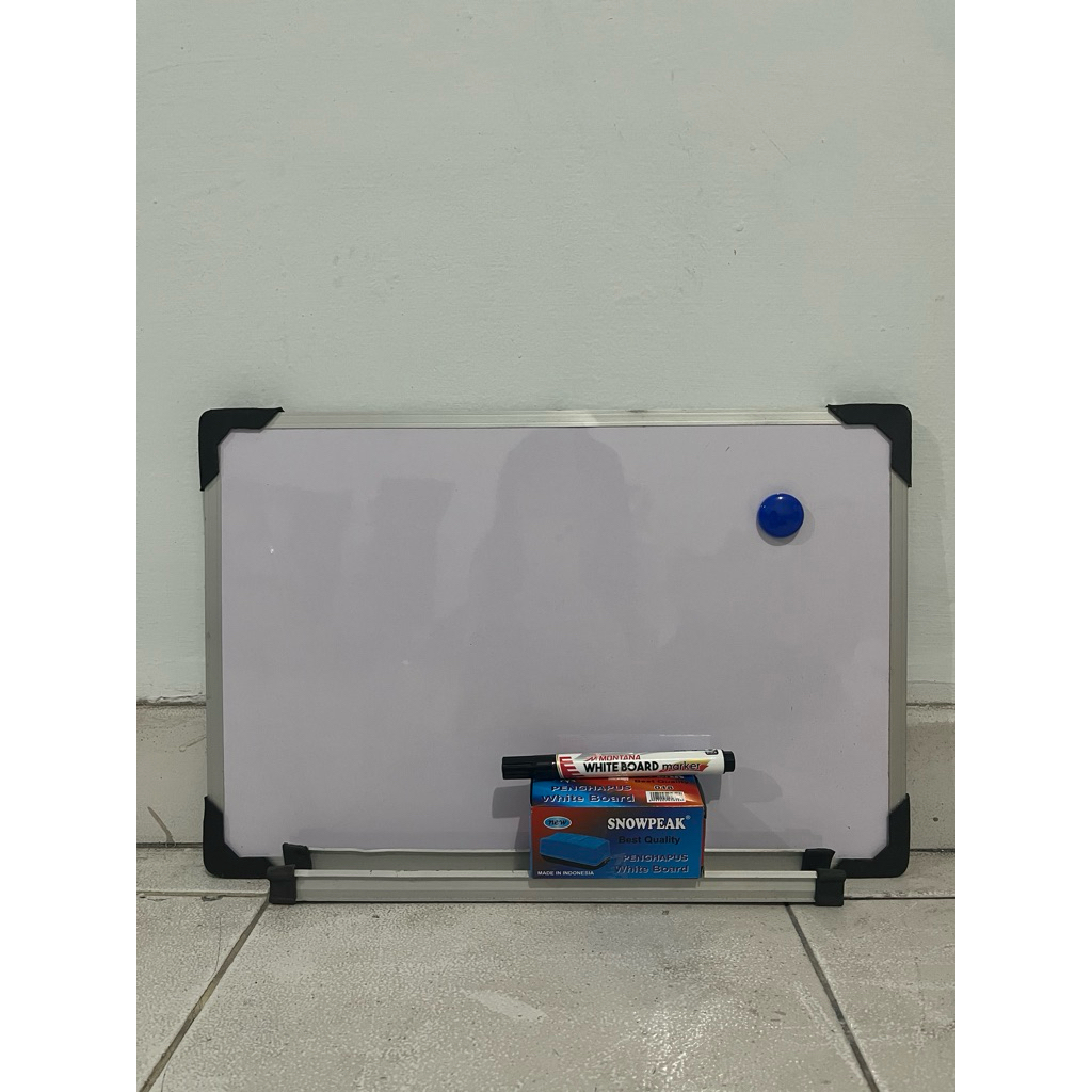 

Papan Tulis Whiteboard 30 x 45 cm (Magnet, Gantung) + FREE Spidol, Penghapus, & Magnet