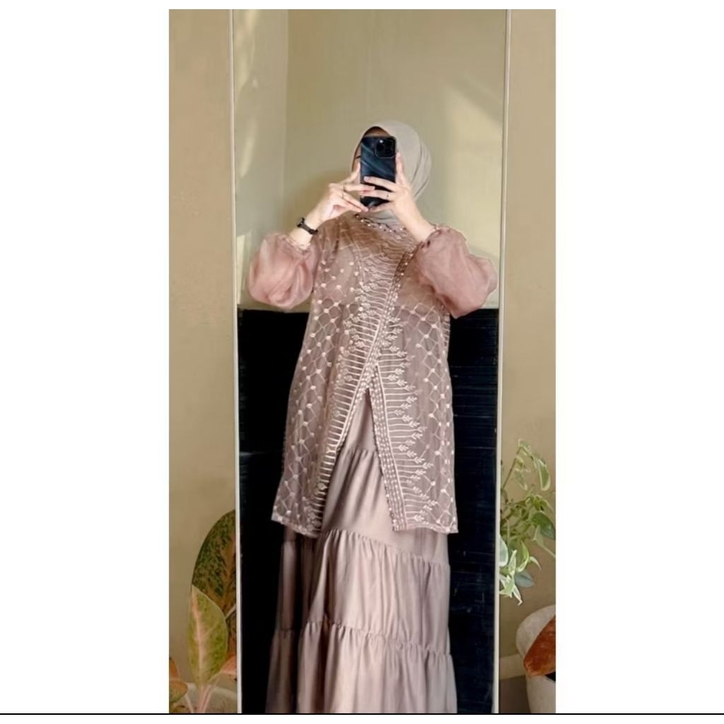 OUTER BORKAT MIX ORGANZA PAYET /TUNIK BORKAT