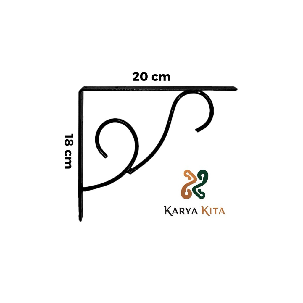 Braket siku peyangga rak dinding|BRAKET SIKU TEMPEL DINDING