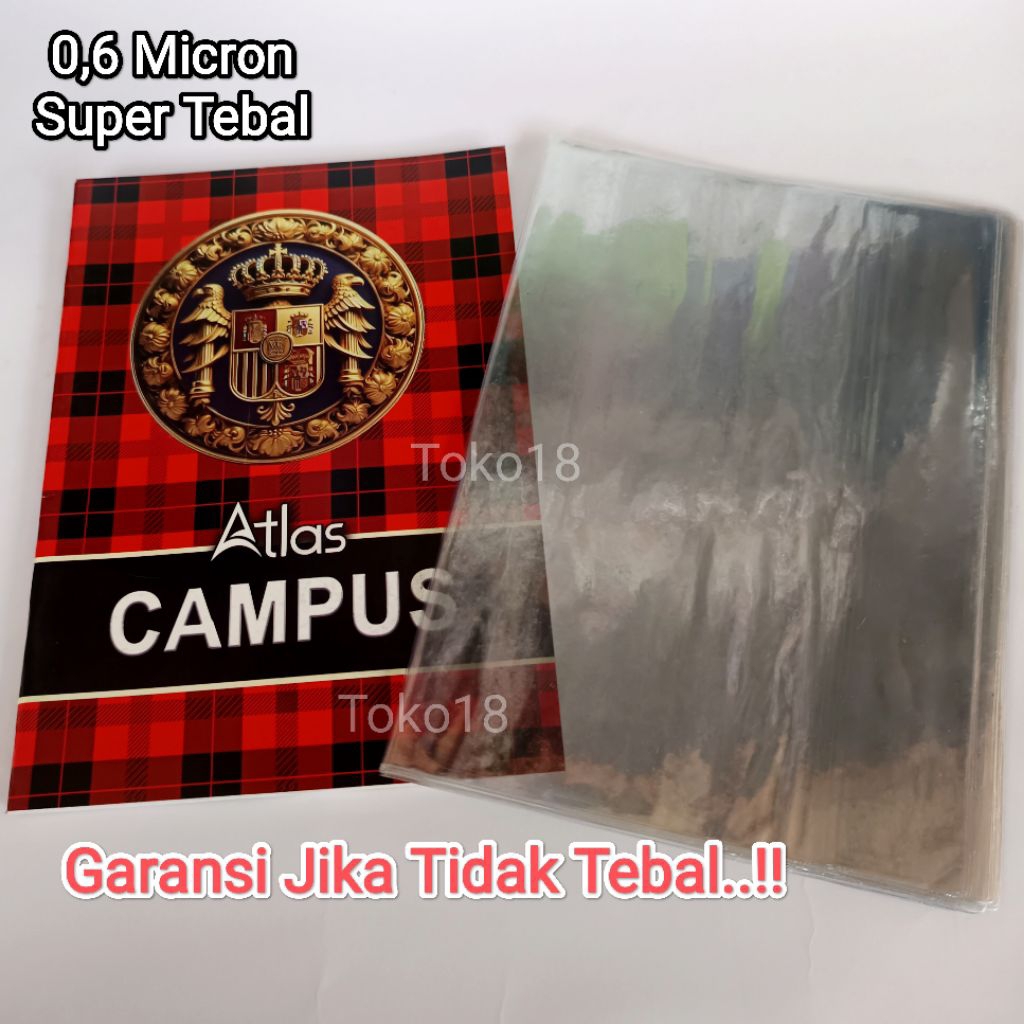 

10 Dan 20 Lembar SAMPUL BUKU Mika Super Tebal 0,6 Micron Ukuran Boxy