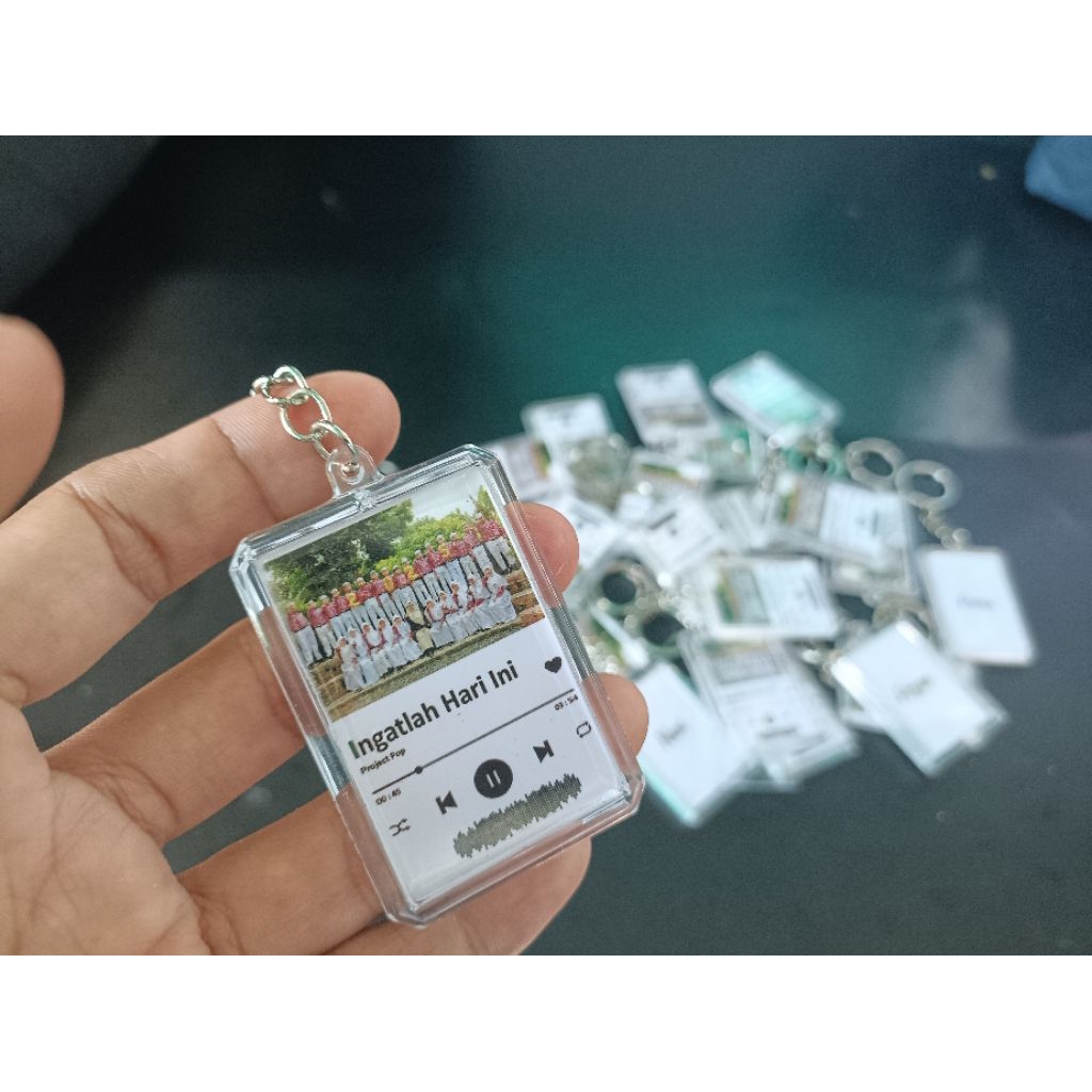 Gantungan kunci insert paper custom