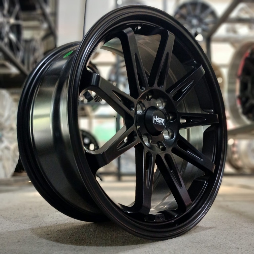 HSR WHEEL TIKALA RING 17 WARNA HITAM UNTUK MOBIL AVANZA VELOZ JAZZ YARIS SWIFT MOBILIO FREED LIVINA