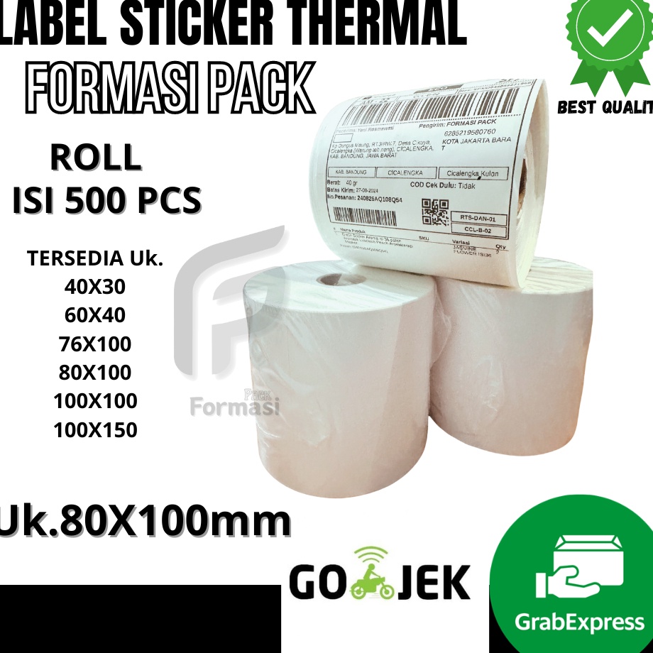 

LABEL STICKER THERMAL 8 x 1 mm Isi 5 Pcs STICKER DIRECT THERMAL 8x1 Isi 5 Pcs