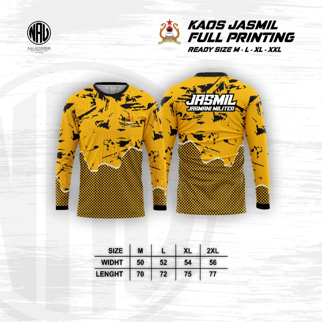 Jersey Nauactivewear Milano Full Printing Jasmil - Jersey Jasmil Panjang