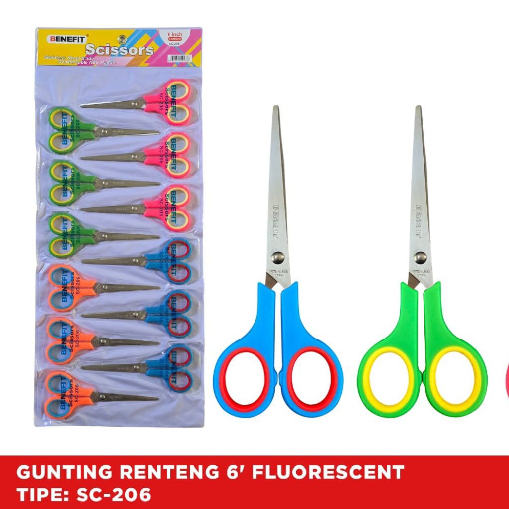 

1 Renceng Gunting Benefit Isi 12 Pcs HITAM & WARNA ( Kualitas Bagus )