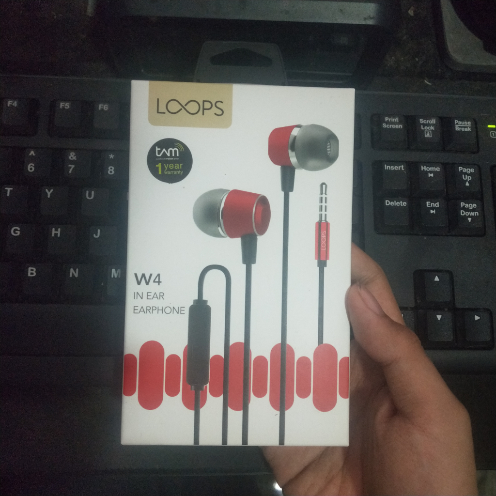 Loops In Ear Earphone W4 - Red Loops W4 Loops Headset W4