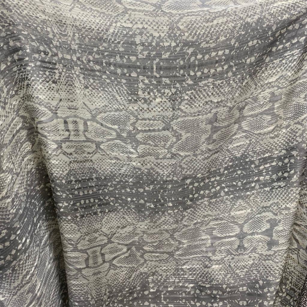 kain chiffon silk motif ular - kain sifon silk dobby motif sisik ular muro