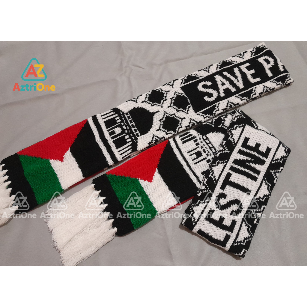 syal rajut palestina, syal palestina pria wanita, syal palestina murah SAVE PALESTINE