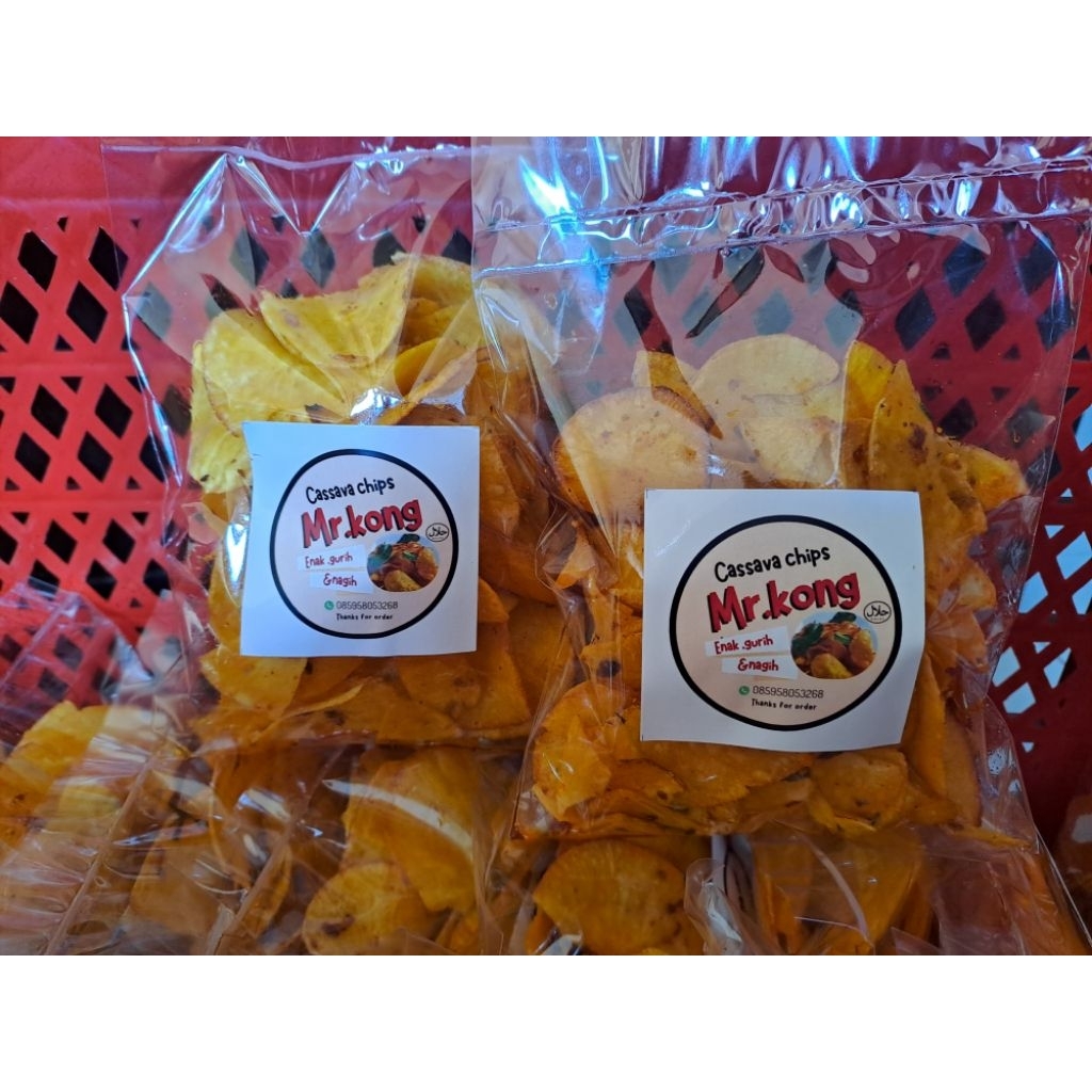 

keripik singkong X0 rasa udang rebon daun jeruk