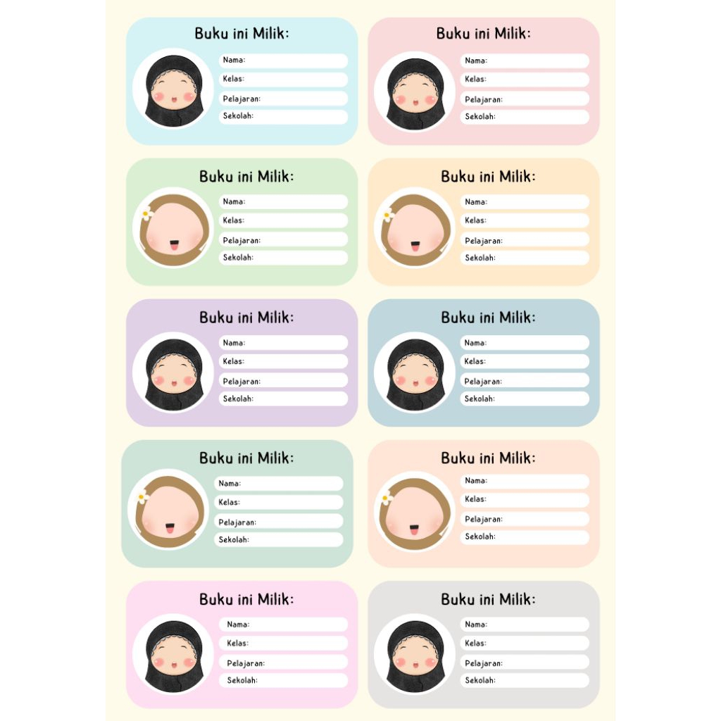 

stiker label buku/label nama buku/stiker nama buku