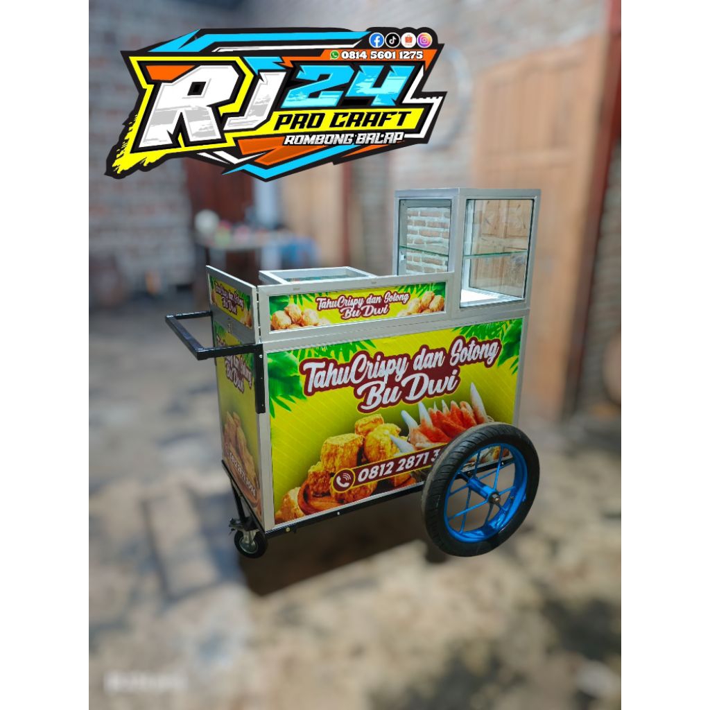 gerobak dorong pentol,cilok,sempol multifungsi murah berkualitas