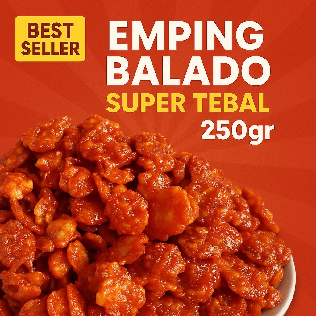 

Emping Balado Super Tebal 250gr – Pedas Manis, Renyah & Gurih – Camilan Khas pandeglang banten