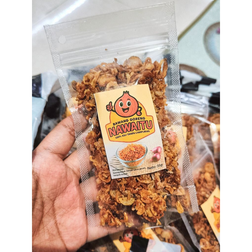 

Bawang Goreng Brebes asli 100% tanpa campuran 50gr