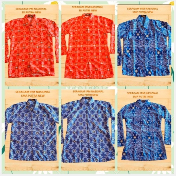 (satin) Seragam IPM Putra/ Putri Ikatan Pelajar Muhammadiyah Nasional Tingkat SD/SMP/SMA