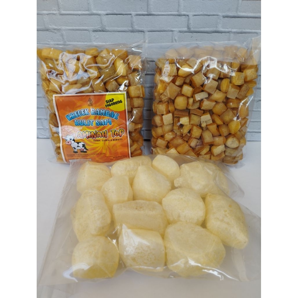 

krupuk kulit sapi mentah/krupuk rambak mentah/dorokdok/jangek/rambak kotak dadu super/krecek rambak 1kg